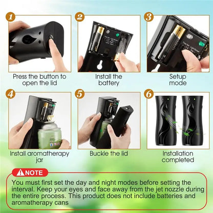 B89B-Automatic Fragrance Dispenser Wall Mounted Or Standing Aerosol Air Freshener Spray Dispenser 3-Pack