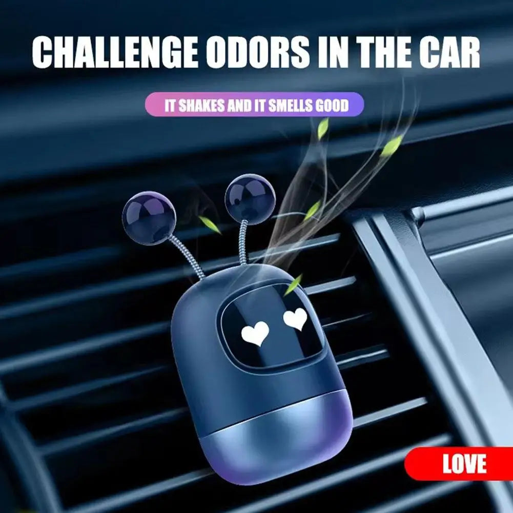 New Car Air Freshener Auto Mini Robot Air Vent Clip Parfum Flavoring Ventilation Outlet Aromatherapy Automotive Interior