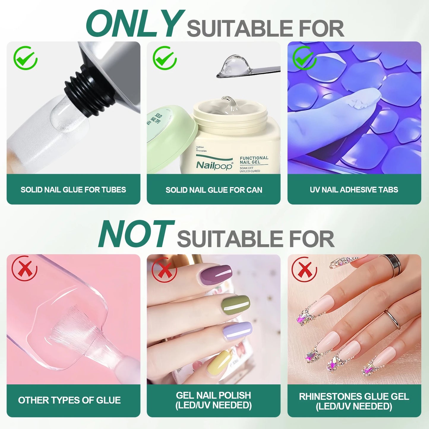 Nailpop 60ml Solid Nail Gel Remover Spray Easily Soften and Removes Press-On Nails Fresh Odorless Gel Fake Nail Tip Remover Tool