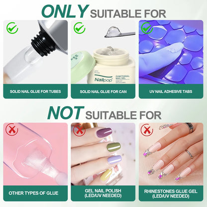 Nailpop 60ml Solid Nail Gel Remover Spray Easily Soften and Removes Press-On Nails Fresh Odorless Gel Fake Nail Tip Remover Tool