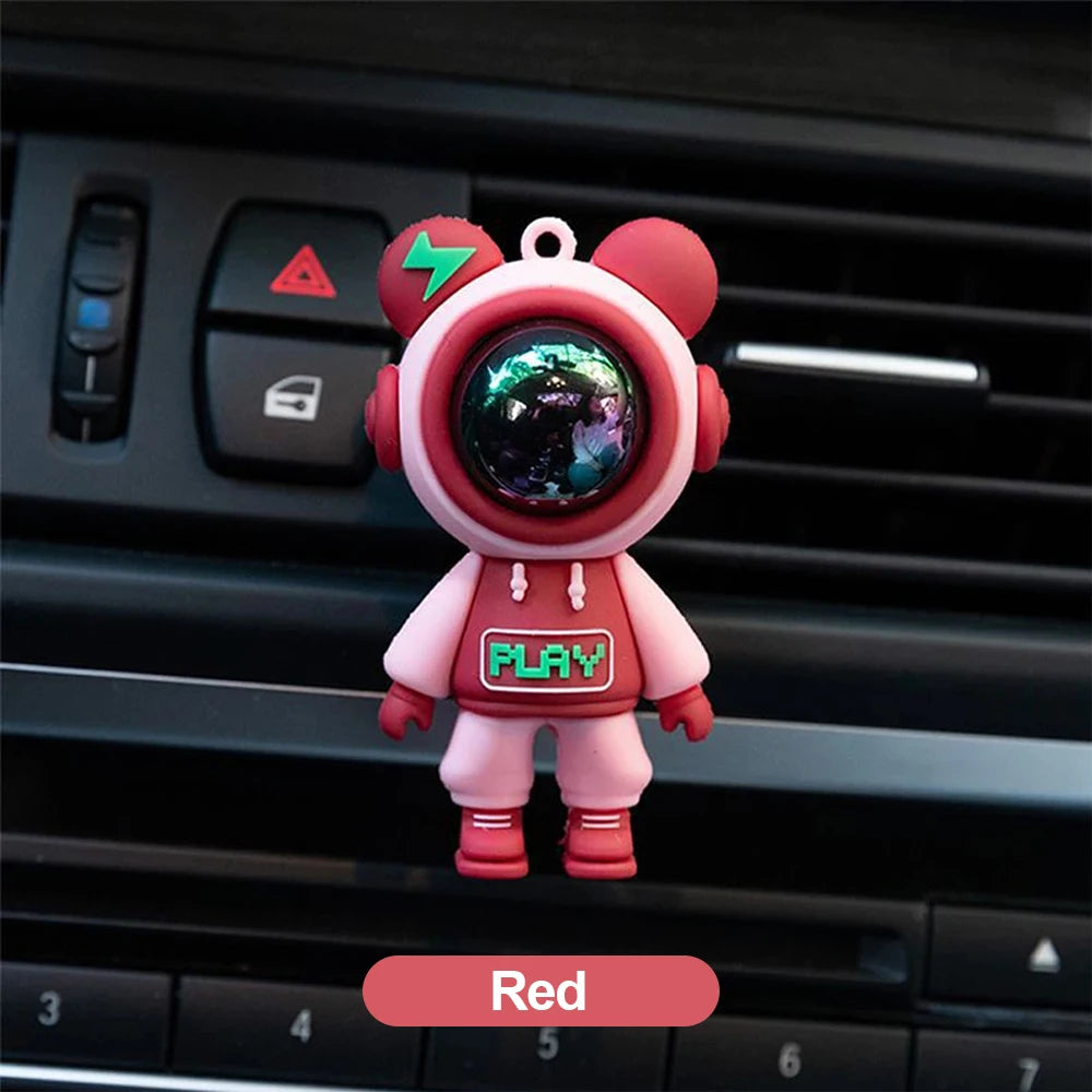Car Air Outlet Air Freshener Car Aromatherapy Perfume Clip Cartoon Astronaut Air Conditioner Air Outlet Car Interior Pendant