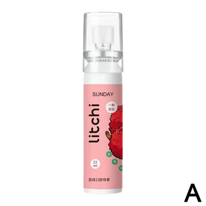 Fresh Oral Spray Fruit Flavour Fresh Breath Spray Portable Refreshing Cool Fresh Breath Oral Odor Remover Fights Bad Breath