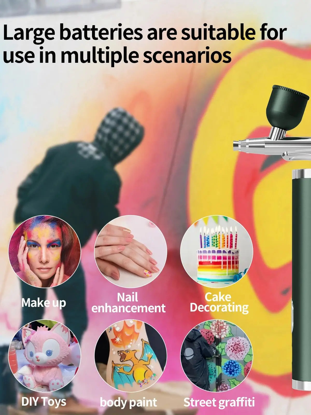 Nail Spray Gun Professional Nail Art Airbrush Gun Spray Painting Tool for Nail Art