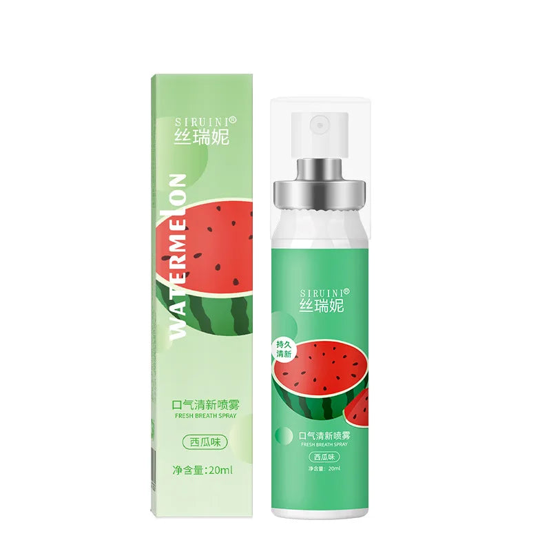Oral Freshening Spray Natural Fruity Flavor Freshener Spray Oral Care Spray Portable Long-lasting Remove Oral Odor for Smoker