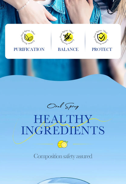 18ML Lemon Oral Fresh Mouth Spray Fresh Breath Eliminate Bad Breath Spray Deodorant Persistent Protable Fragrance No Alcohol