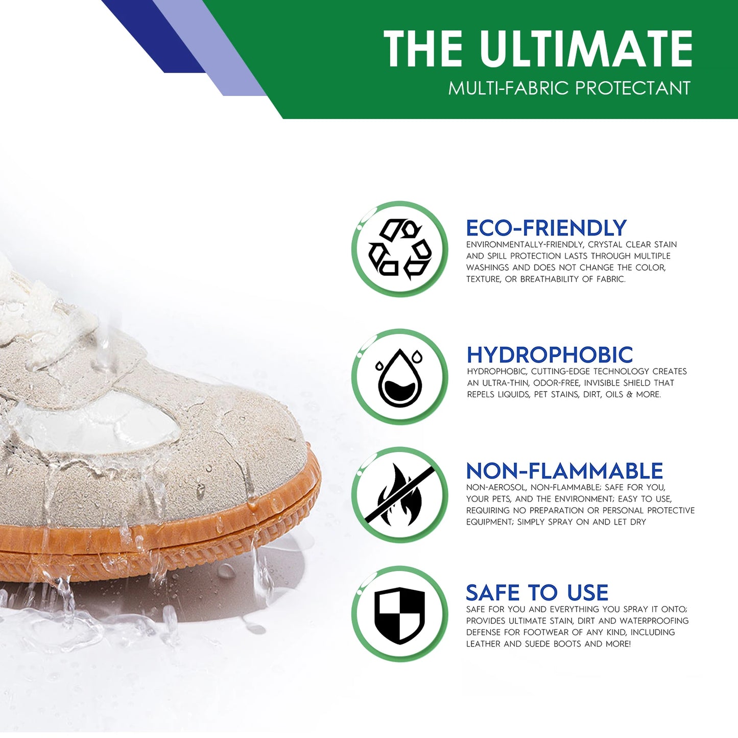 Waterproof Shoe Spray Stain Repellent Anti-Oil Hydrophobic Protection Outdoor Shoe Cover Protector for Footwear