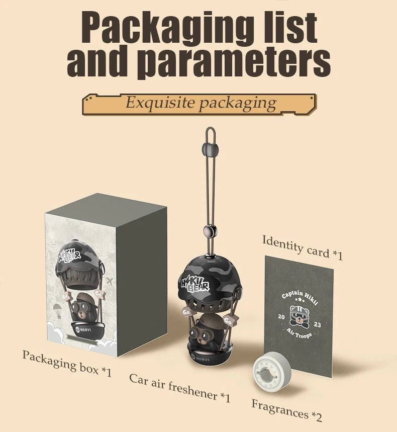 Hot air balloon bear car air freshener hanging accessories perfume fragrance diffuser decoration rearview mirror pendant hanger