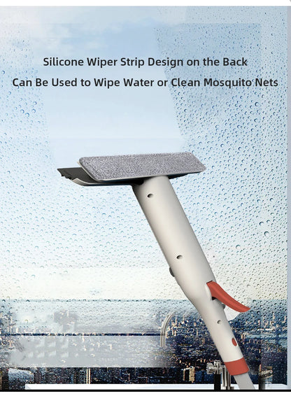 Household Multifunctional Window Cleaner Glass Spray Mop Glass Wiper With Silicone Scraper Floor Cleaning Mop Window Washer