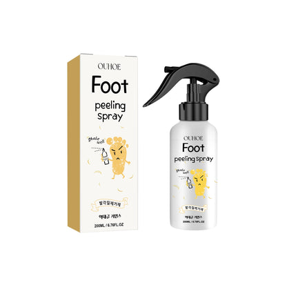 Ouhoe Foot Exfoliating Spray 72H Moisture Lock Callus Softener Anti Dry Crack Repair Odor Control Brightening Foot Care Liquid