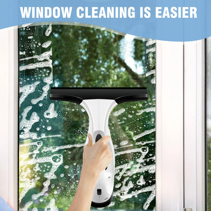 Cordless Window Vacuum Cleaner Rechargable 3-in-1 Spray/Clean/Suck Window Cleaning Tool Set for Showers Mirrors Tiles Home Use