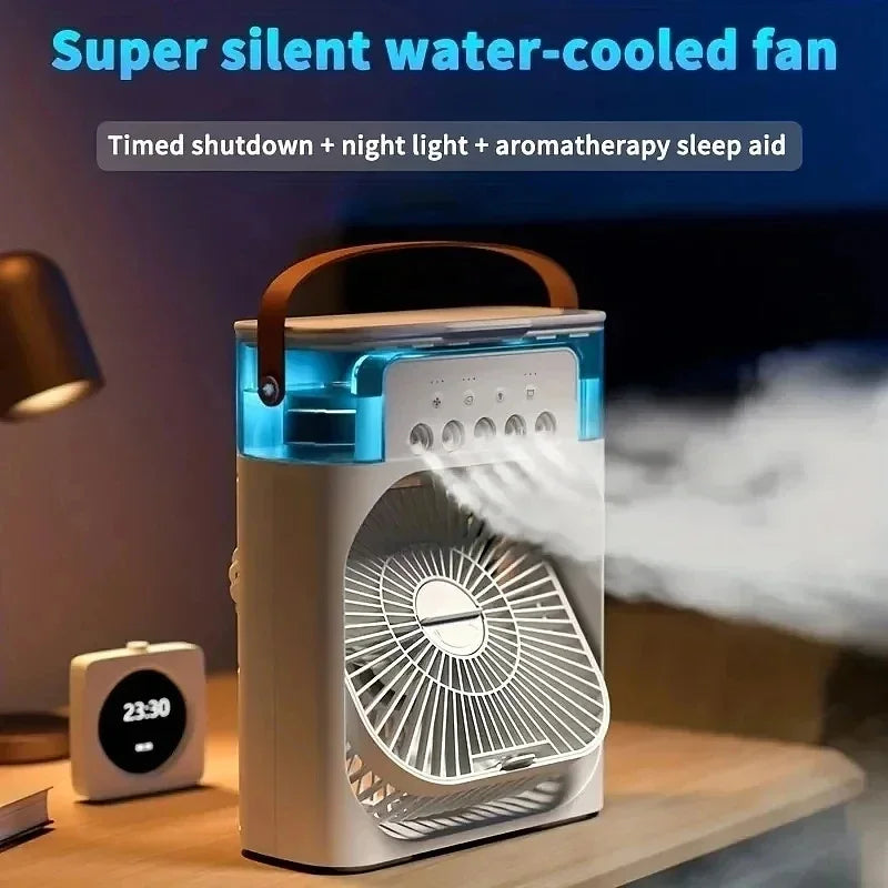 Portable 3 In 1 Fan AIr Conditioner Household Small Air Cooler LED Night Lights Air Adjustment Home Fans Dropshipping