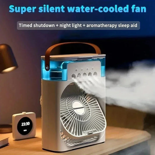 Portable 3 In 1 Fan AIr Conditioner Household Small Air Cooler LED Night Lights Air Adjustment Home Fans Dropshipping
