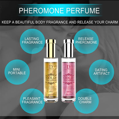 Gilded Long Lasting Pheromones Perfume Spray Dating Floral Fragrance Perfume Unisex Charm Attract Opposite Sex Eau De Toilette