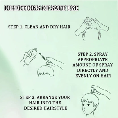 Hair Volumizing Spray Oil Control Refreshing No-Rinse Styling Gel Quick-Dry Formula Natural Shine Long-Lasting Wave Hair Care