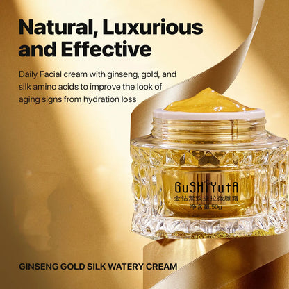 Nature Ginseng Gold Silk Watery Cream Gold Premium Skin Care,Anti-Aging Moisturizer for Skin, Wrinkle Care with Ginseng Saponins