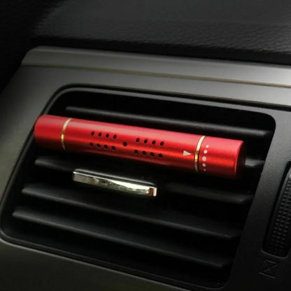 Car Air Vent Freshener Perfume Diffuser Metal Air Conditioning Outlet Clip with 5 Aroma Fragrance Sticks Auto Interior Accessory