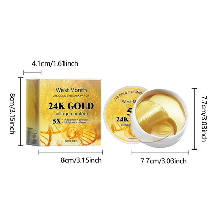 24k Gold Facial Skin Care Set Anti Wrinkle Fade Dark Circles Firming Moisturizing Repairing Eye Mask Essence Korean Cosmetics