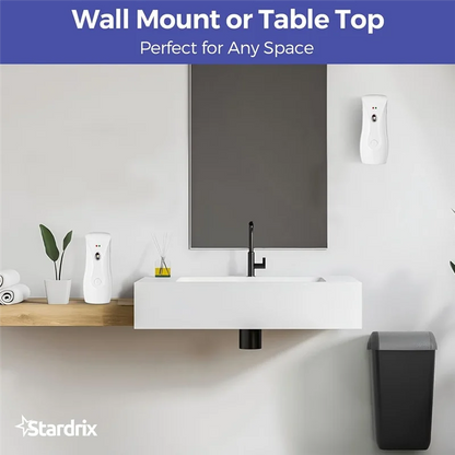 B84B-Automatic Air Freshener Dispenser(2-Pack), Aerosol Sprayer Machine, Wall Mountable Or Free-Standing Adjustable Timer