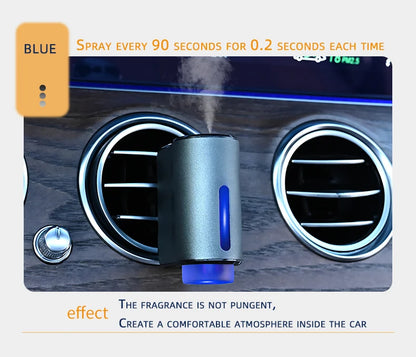 Car Air Freshener, Three Adjustable Modes Intelligent Car Aroma Diffuser, Rechargeable Car Aroma Diffuser, Black