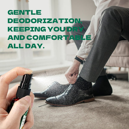 Lemon Fresh Foot Deodorant Spray - Kills Odor & Bacteria, Keeps Feet Dry, 24H Long Lasting, Natural Ingredients, for Men Women