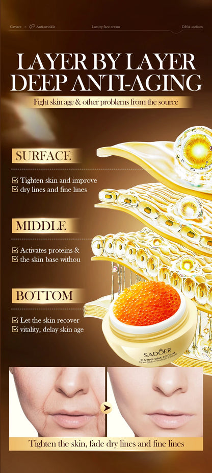 Caviar Anti-Wrinkle Face Cream Collagen Anti-Aging Firming Lift Fade Fine Lines Moisturizing Smooth Brighten Skin Care Products