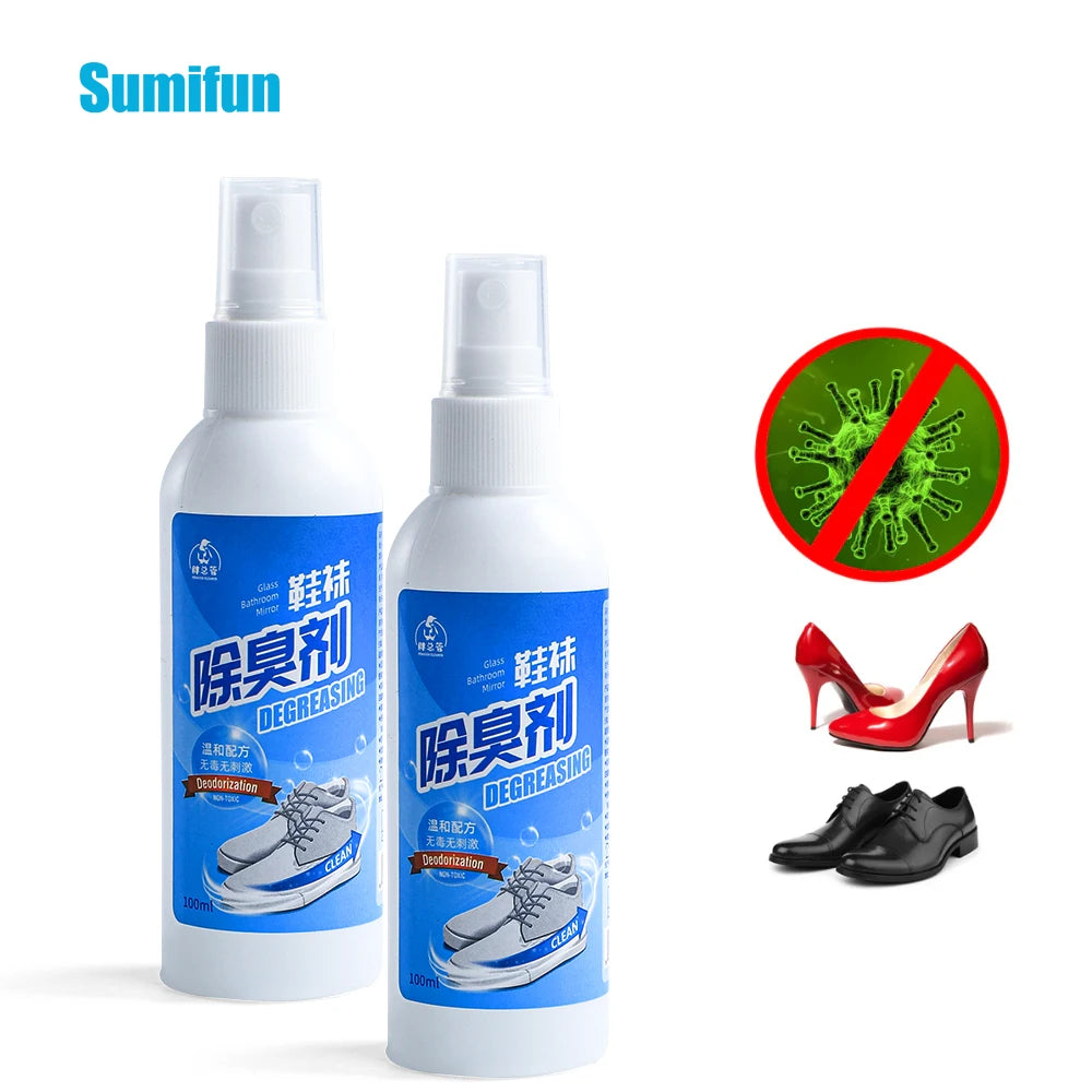 100Ml Sumifun Foot Odor Spray Antibacterials Deodorant Bacteriostatics Feet Care Liquid Spray Foot Swaet Odor Remover
