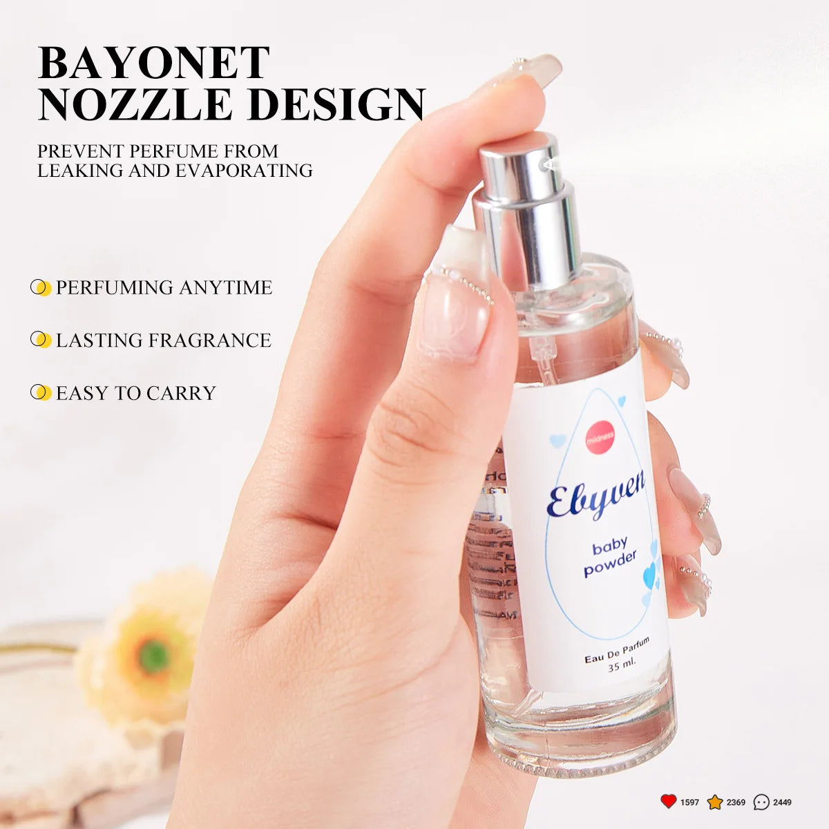 35ML Women Perfume High Quality Fresh Light Fragrance Girl Oil Pheromones Perfume Attracts The Opposite Sex Lasting Fragrance