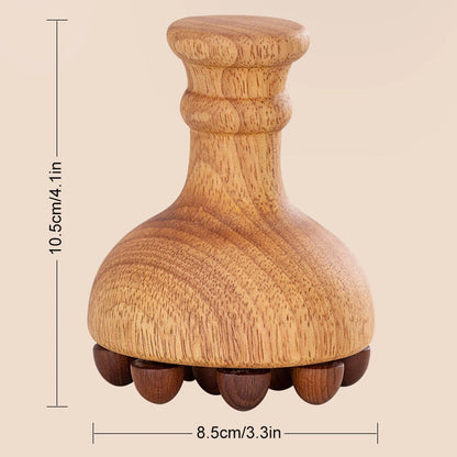 Therapy Massage Tools | Wooden Mushroom Massager | Lymphatic Drainage Massager Wood | Maderoterapia kit |Meridian Pressure Brush