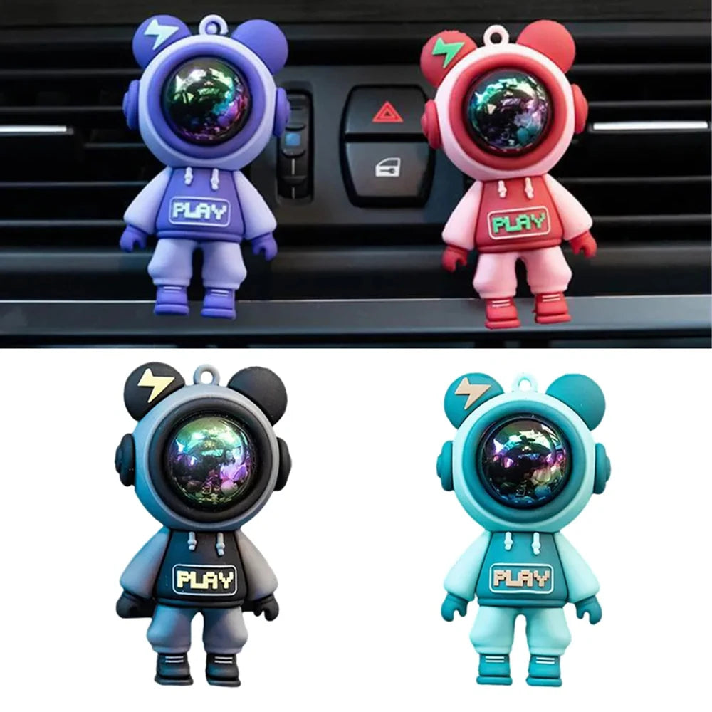 Car Air Conditioning Aromatherapy Clip Cartoon Astronaut Air Outlet Perfume Fragrance Car Air Freshener Car Air Vent Accessories