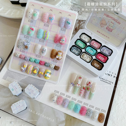 Nail Art Aurora Fairy Powder Cream Spring Summer For Professional Manicure Design Decorations Pigment Nail Texture Gel