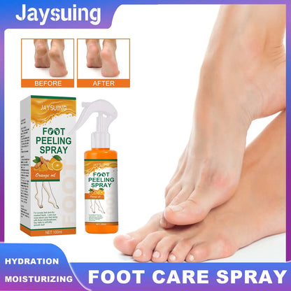 Jaysuing Exfoliating Foot Treatment Spray Remove Dead Skin Care Repair Skin Cracks Replenish Moisture Moisturize Soften Footcare