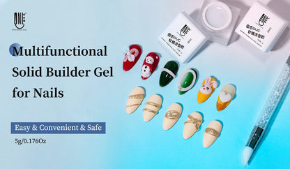 RSNAIL 5g Solid Carved Gel Nail Polish Non Stick Hand Molding Gel Soak Off UV/LED Nail Art Clear White 3D Scupting Extension Gel