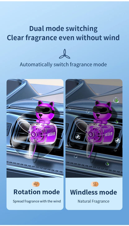 Car Air Outlet Fragrance Diffuser Conditioning Aromatherapy Perfume Clip Dog With Sunglasses Car Decoration Air Freshener