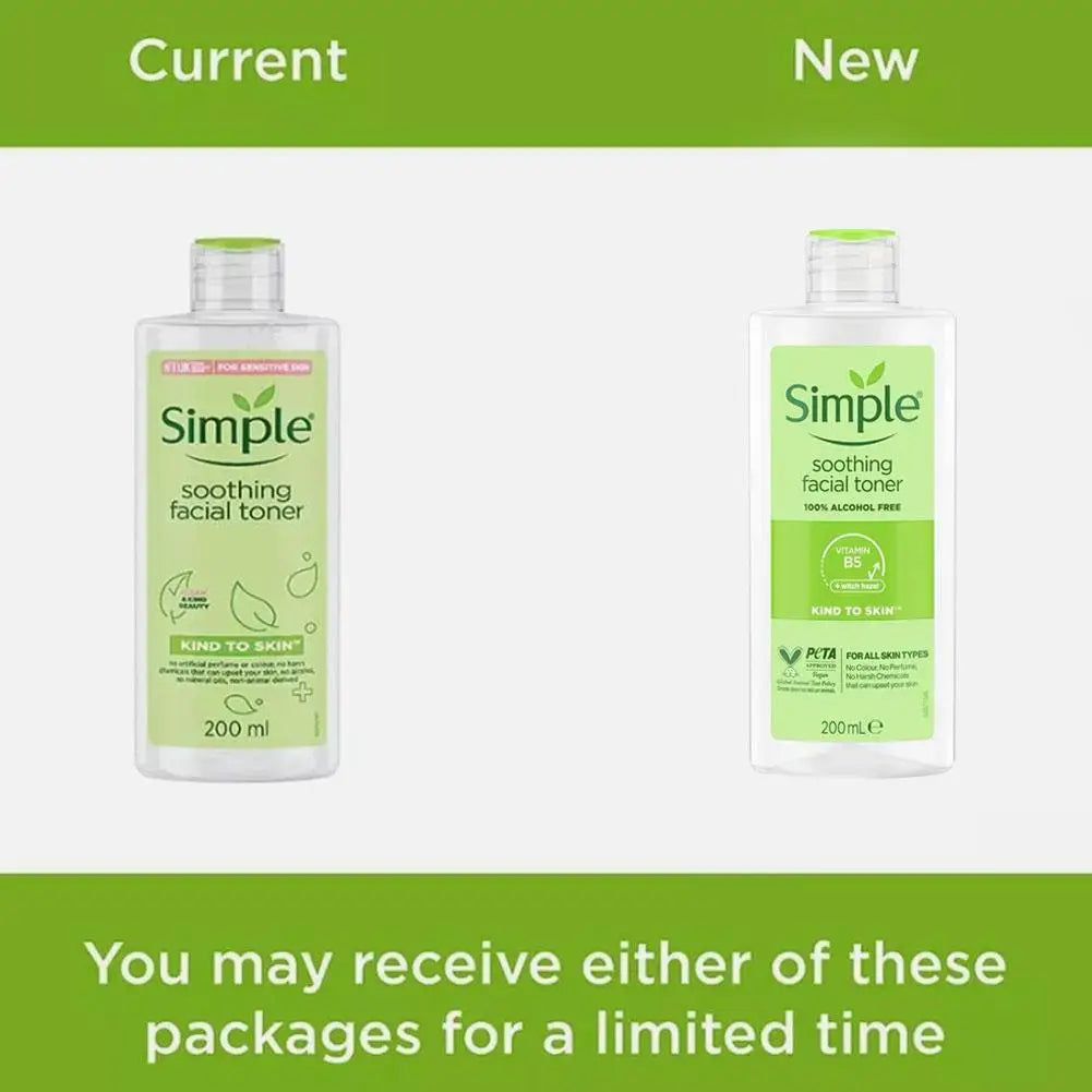 Simple Soothing Toner Long Lasting Moisturizing Gently Calms Soothes Balances Skin PH Softens Stratum Corneum