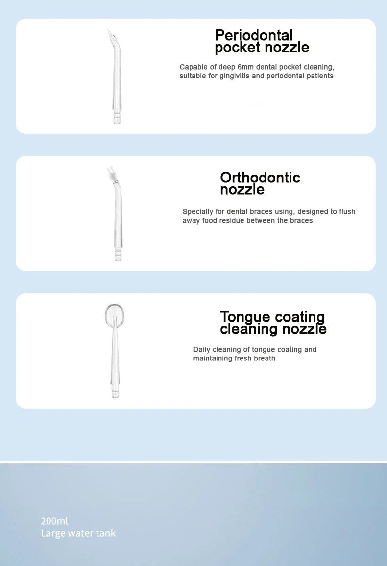 Oral Irrigator Dental Water Jet Flosser Appliance Pick Floss Dentistry Mouth Washing Machine Teeth Whitening Cleaning Tools