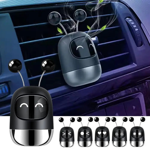 New Car Air Freshener Auto Mini Robot Air Vent Clip Parfum Flavoring Ventilation Outlet Aromatherapy Automotive Interior