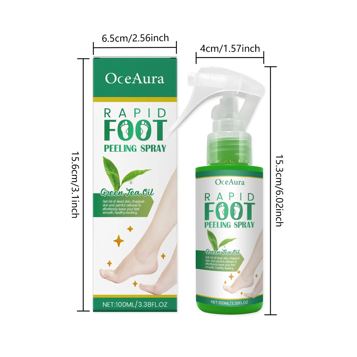 Foot Peeling Spray Improve Heel Cracking Repair Cough Dryness Rermove Dead Skin Exfoliation Antiperspirant Foot Moisture Spray