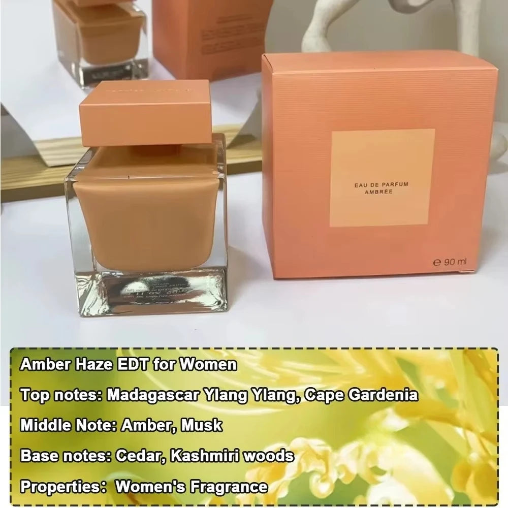 90ml Brand Women Perfume Long Lasting Woody Floral Eau de Parfum EDP Pure Musk Extract Women's Everyday Essential Perfume Gift