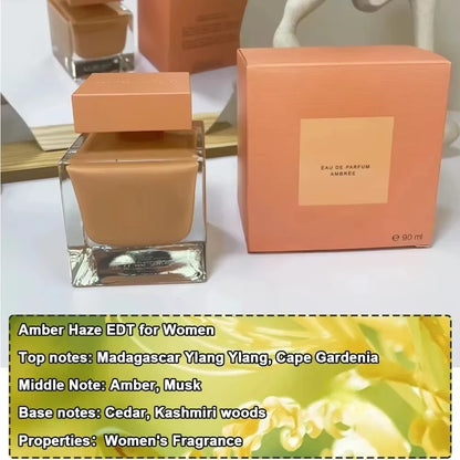 90ml Brand Women Perfume Long Lasting Woody Floral Eau de Parfum EDP Pure Musk Extract Women's Everyday Essential Perfume Gift