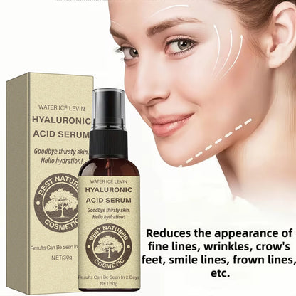Hyaluronic Acid Serum: Light Texture, Hydrates/Protects Skin, Daily Use for Elasticity – Visible Results in 2 Days