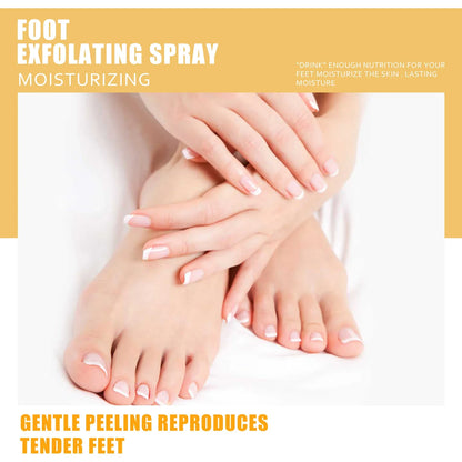 WhiteningFoot Exfoliating Spray Moisture Lock Callus Softener Anti Dry Crack Repair Odor Control Brightening Foot Care Liquid
