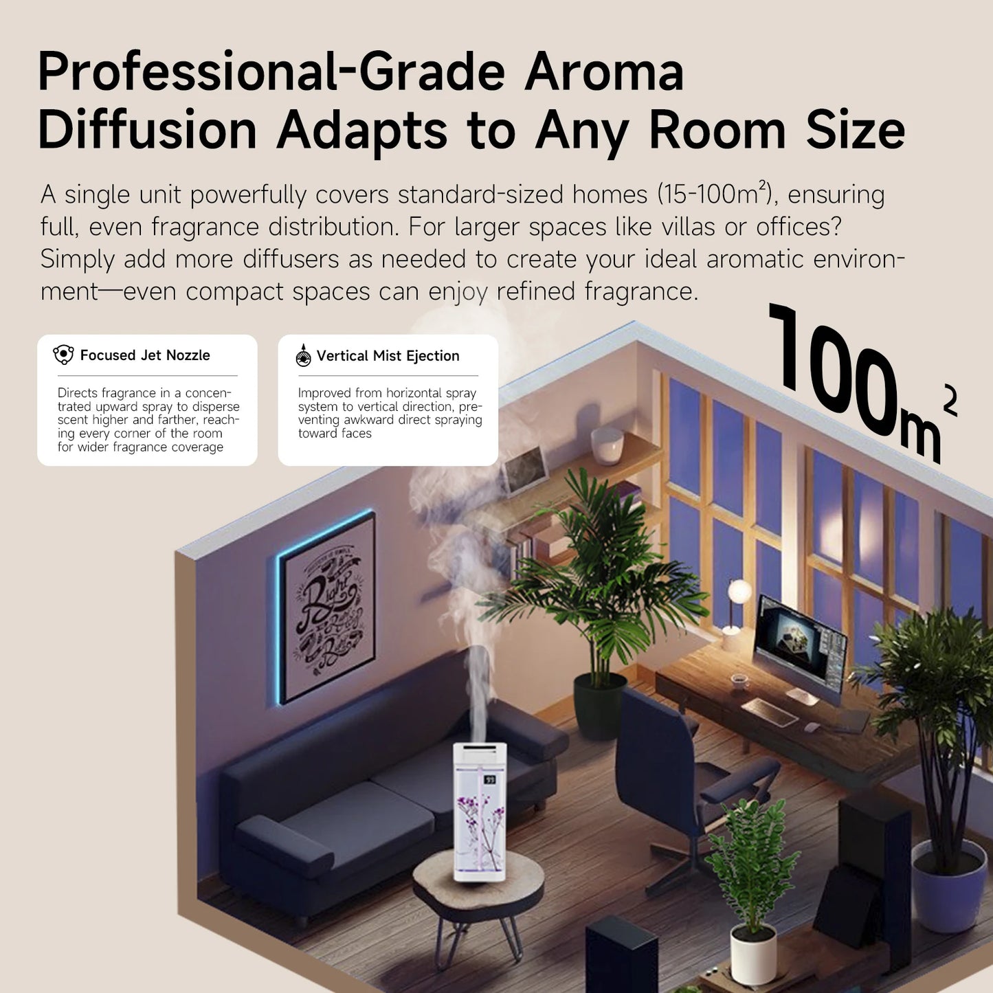 230ml Smart Aroma Diffuser, Auto Air Freshener with Refills, Premium Essential Oil Mist Sprayer, Long-Lasting Fragrance