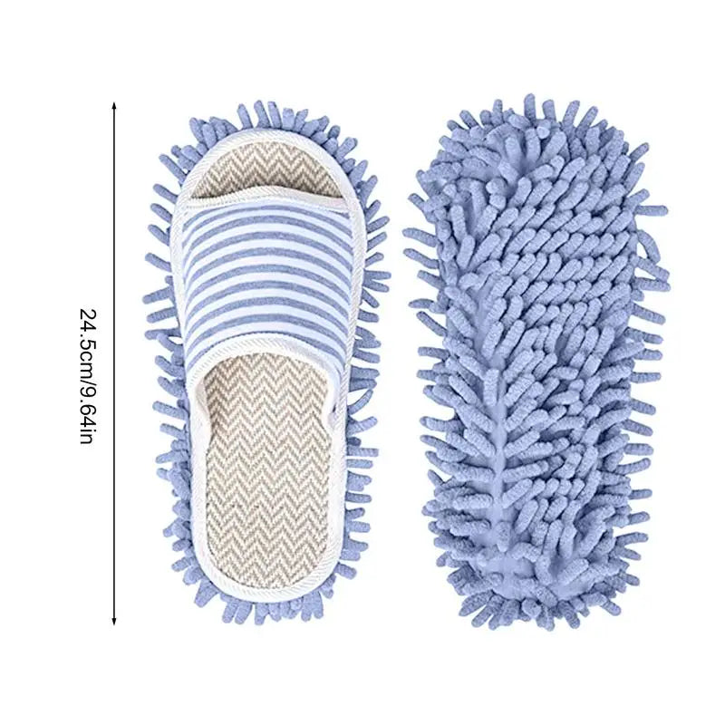 Labor-saving Washable Mop Slippers For Floor Cleaning Detachable Microfiber Slipper Dusting Mop Floor Dust Dirt Hair Cleaner