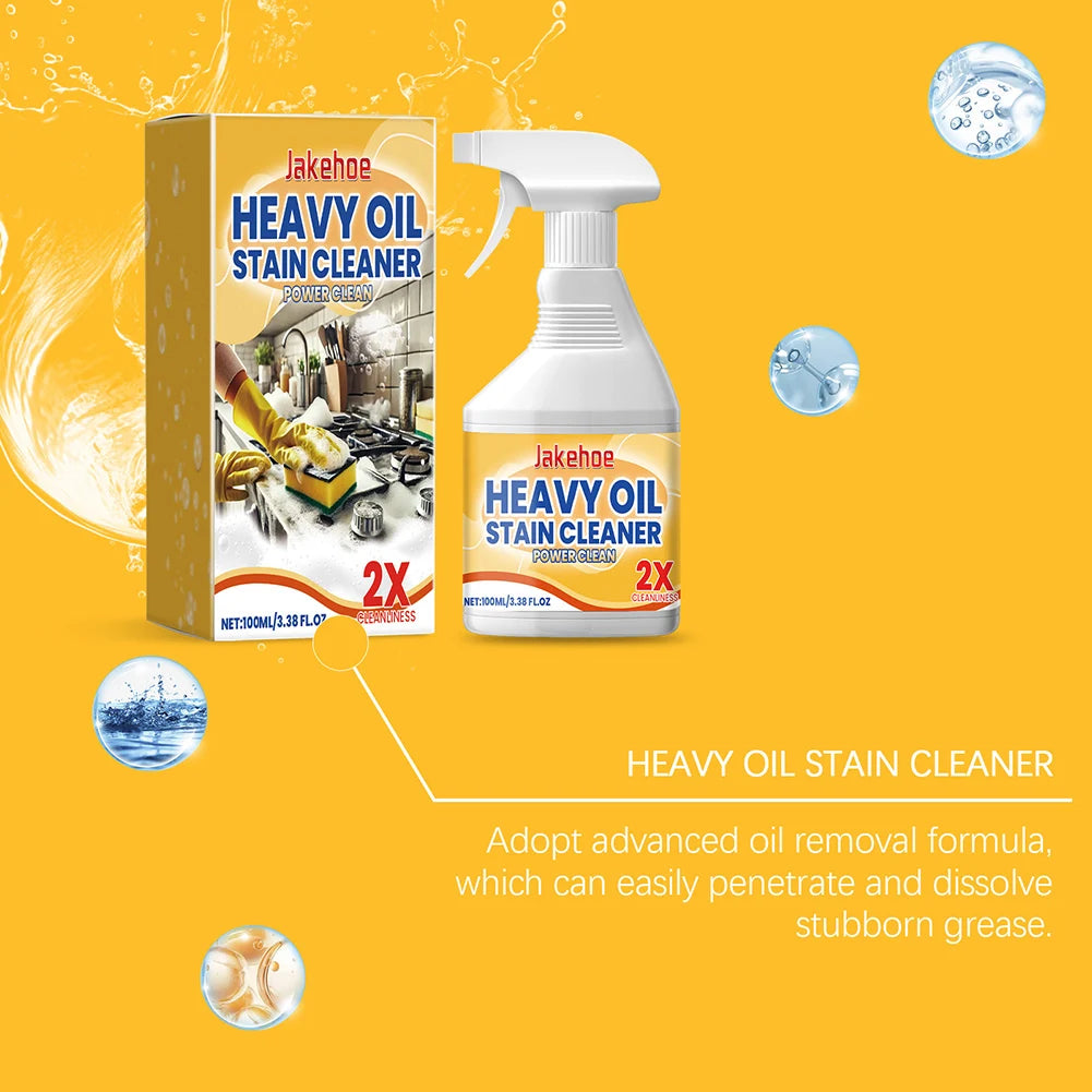 100ml Heavy Oil Cleaner Kitchen Oil Stain Powerful Degreaser Oil Stains Remover Cleaning Grills Oven Home Cooktop Cleaning Spray