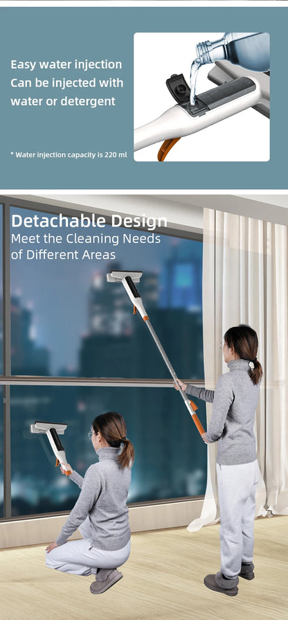 Household Multifunctional Window Cleaner Glass Spray Mop Glass Wiper With Silicone Scraper Floor Cleaning Mop Window Washer