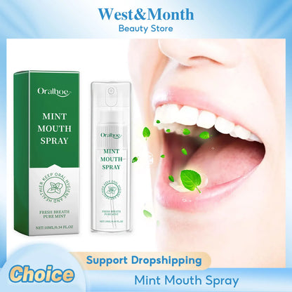 Refreshing Mint Breath Spray Long Lasting Freshens Breath Removing Halitosis Oral Problems Kissing Faint Scent Mouth Mist Spray