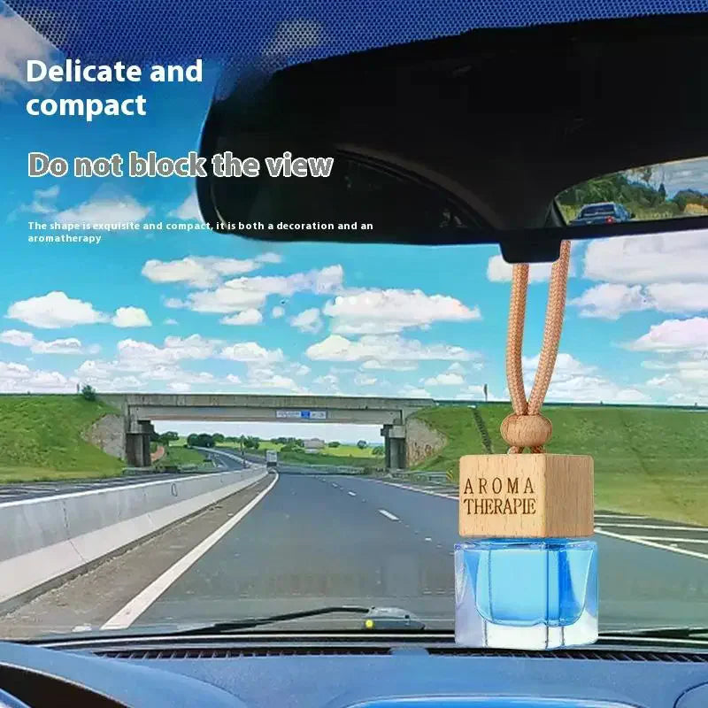 Wood Hanging Car Air Freshener Diffuser Perfume Aromatherapy Essential Oil Bottle Hanging Car Air Freshener Car Auto Accessories