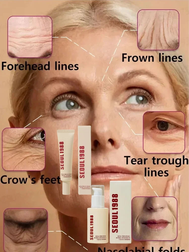 SEOUL 1988 Eye Cream Niacinamide 2% Retinal Acid Ginseng Serum Lighten Fine Lines Firming Pores Brightening Face Korean Skincare