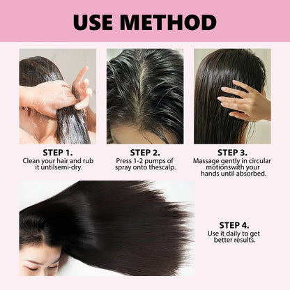 Hair Care Spray Nourishes Hair Scalp Moisturizes And Softens Hair, Repair Damage Strengthen Hair Follicles Reducing Hair Loss