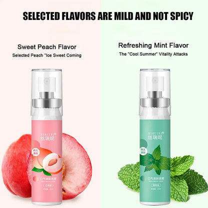 20ml Peach Mint Flavor Oral Fresh Spray Fresh Breath Carry It With You For Long-lasting Fragrance And Mouth Spray Oral Freshener
